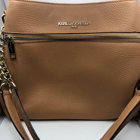 Karl Lagerfeld Paris Boutique Pebbled Leather Hobo Bag